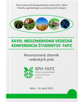 XXVIII. Vedecká konferencia študentov FAPZ - recenzovaný zborník vedeckých prác